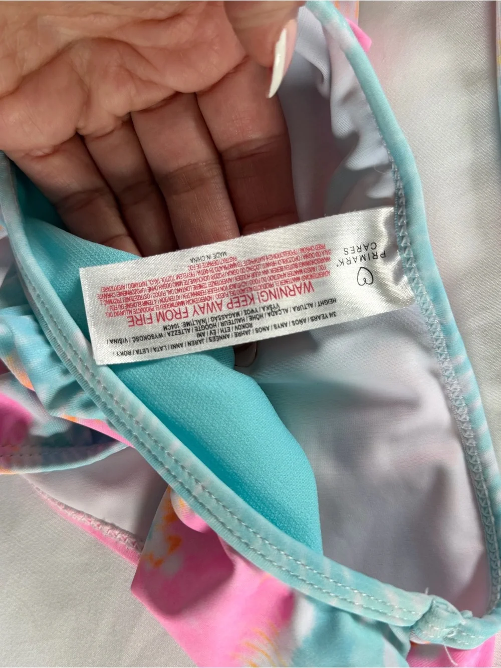 Primark Toddlwe Girls Swim Set - Pink & Teal Mix size 3T